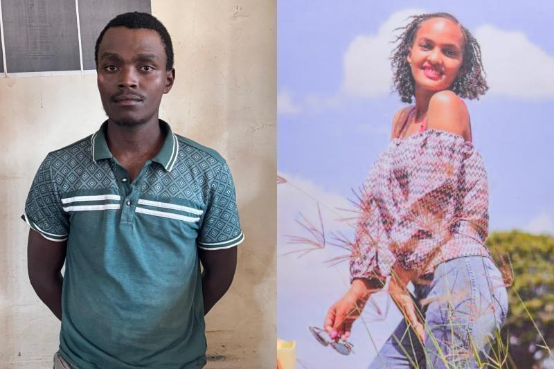 Photo collage of Ken Kimathi Gichunuku alias Sultan and Seth Nyakio